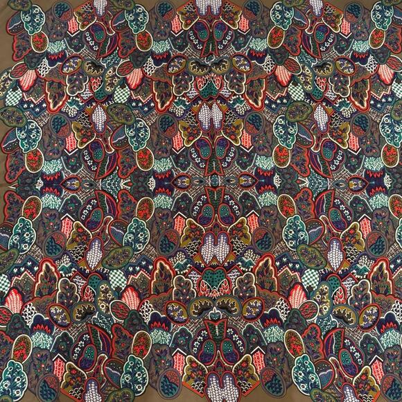 BOTEGA VENETA ENORMOUS 51” x 51”gorgeous silk Wrap/Cape/Sarong textured … - Picture 10 of 13